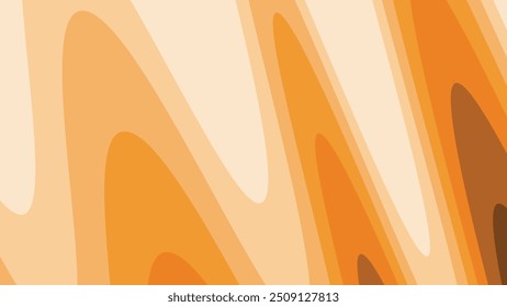 Orange wave paper cut abstract background for backdrop or presentation