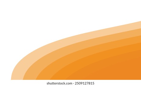 Fondo abstracto de corte de papel de onda naranja para fondo o presentación