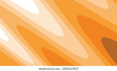 Orange wave paper cut abstract background for backdrop or presentation