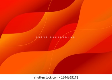 Oonda naranja con fondo de línea simple