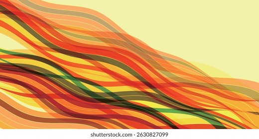 Orange Wave Technology Pattern Background