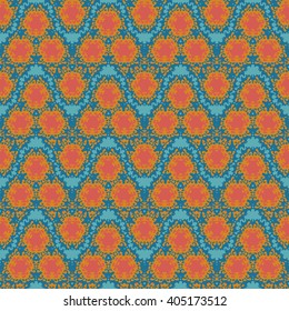 orange wave  textile squiggles seamless pattern