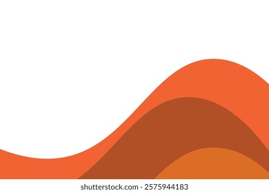 orange wave with a white background