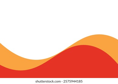 orange wave with a white background