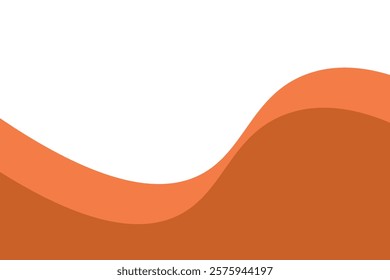 orange wave with a white background