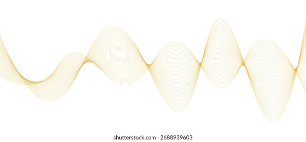 Curva de forma de onda laranja - Modulação abstrata mínima no fundo branco