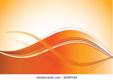 Orange waves background
