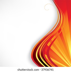 Orange waves background