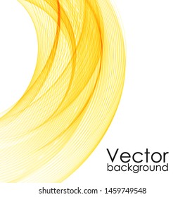 Orange waves on white background