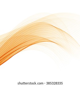 Orange waves on white background