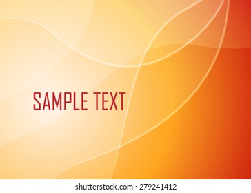 Orange wavy abstract background