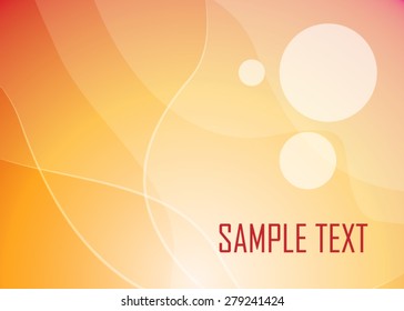 Orange wavy abstract background