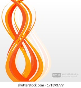 Orange wavy background