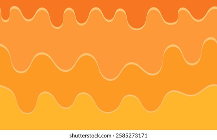 orange wavy background. orange layered gradient background. elegant wavy background wallpaper. abstract honey background. lava liquid illustration.