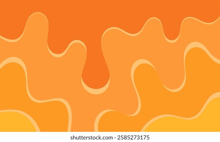 orange wavy background. orange layered gradient background. elegant wavy background wallpaper. abstract honey background. lava liquid illustration.