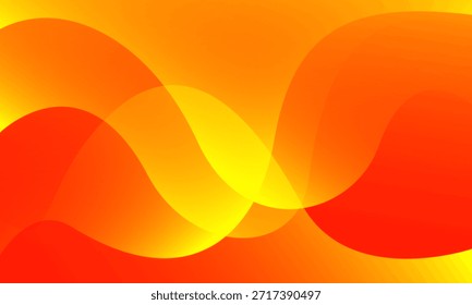 Orange wavy banner background. Vector illustration