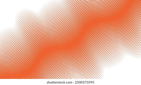 Orange wavy line pattern abstract background for backdrop or presentation
