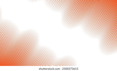 Orange wavy line pattern abstract background for backdrop or presentation