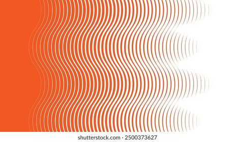 Orange wavy line pattern abstract background for backdrop or presentation