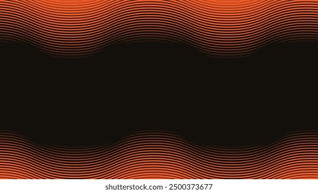 Orange wavy line pattern abstract background for backdrop or presentation