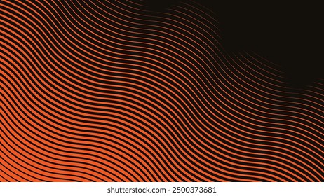Orange wavy line pattern abstract background for backdrop or presentation