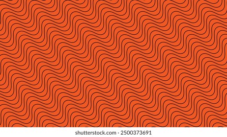 Orange wavy line pattern abstract background for backdrop or presentation
