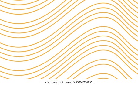 Orange Wavy Line Pattern , Smooth Flowing Curves on White Background for Modern Minimal Abstract Design.