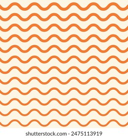 Orange wavy lines abstract background