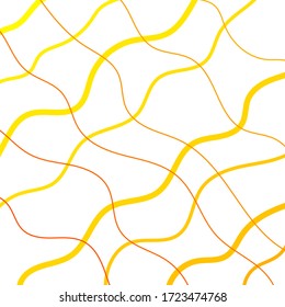 orange wavy lines bright and gold background for design bewitching abstraction