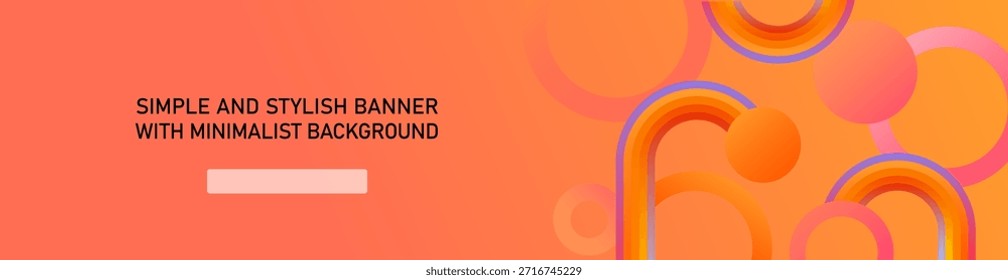 Anuncio de Web naranja para el Sitio web. Plantilla de la página de aterrizaje del Sitio web con Formas brillantes del arco iris.