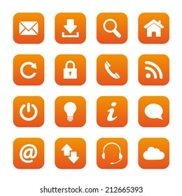 Orange web buttons