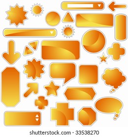 orange web icon set