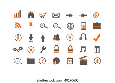 Orange Web Icons
