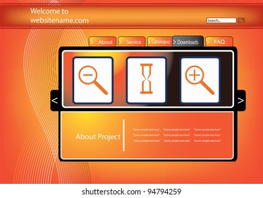 orange web site design  vector eps 10
