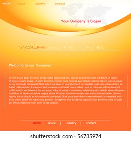 orange web template design