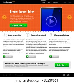 Orange Website Template 960 Grid: Front Page