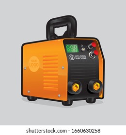 Orange welding machine with carrying handle