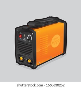 Máquina de soldadura naranja con interruptor y correa de transporte