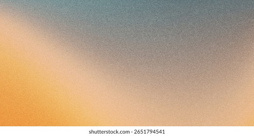 Orange wheat salmon color abstract grainy background, glowing vibrant color gradient shape, retro grainy gradient background noise texture effect poster design, copy space