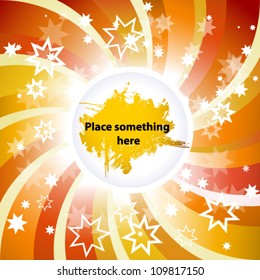 Orange whirlpool with place for your text or object in center