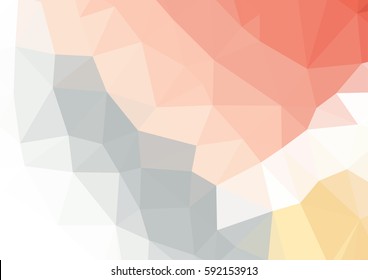 Orange white abstract geometric low poly style vector illustration graphic background