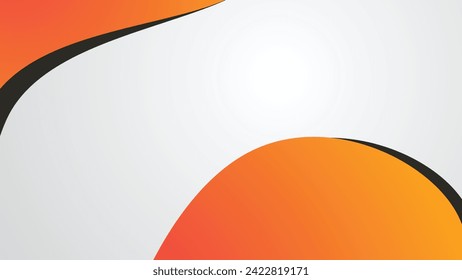 Orange and white abstract gradient background wallpaper vector image for backdrop or presentation