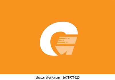 orange white alphabet G letter logo design icon for company and business. Suitable for catchy logotype template