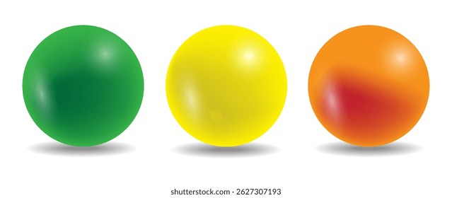 orange white and blue circle with realistic 3D vector illustration on white background. eps 10