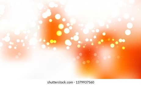 Orange and White Blurred Bokeh Background Vector Art