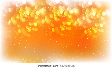 Orange and White Blurry Lights Background Illustration