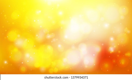 Orange and White Blurry Lights Background Vector Art