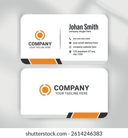 Orange and White Business Card Design  Modern Corporate Identity