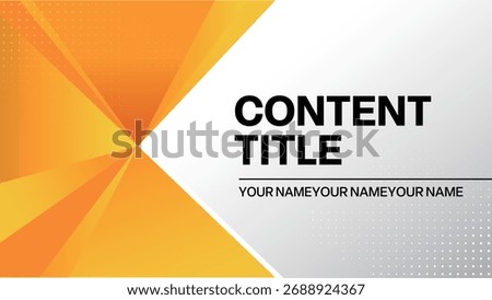 Orange and White Business Presentation Template | Modern Slide Design with Geometric Shapes