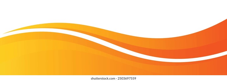 orange and white business wave banner background. vector